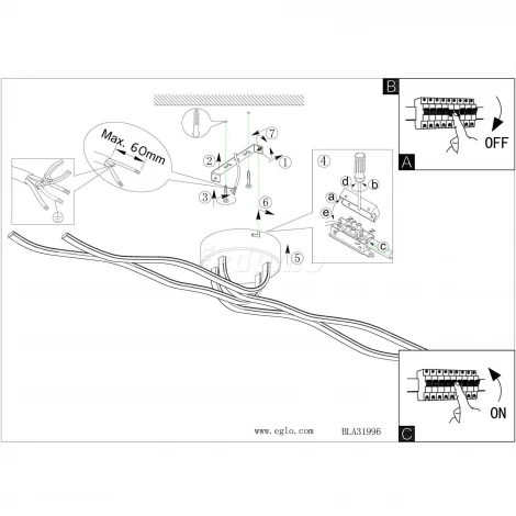 Потолочная люстра Eglo Miraflores 97744