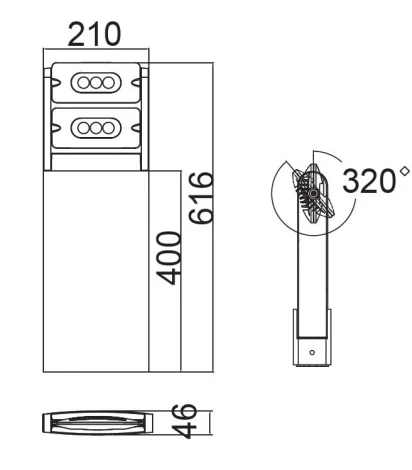 Наземный светильник Oasis Light W6146S-2-616 S