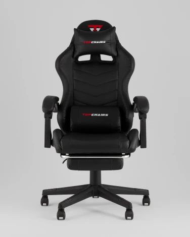 Кресло спортивное TopChairs Prophet с оттоманкой черный арт.УТ000039479