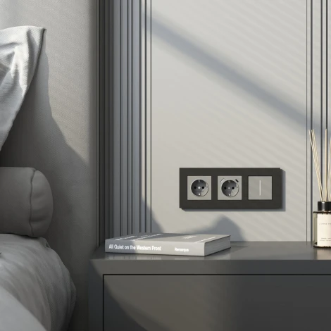 Рамка на 3 поста (черный софт) Werkel W0032908 (a062801)