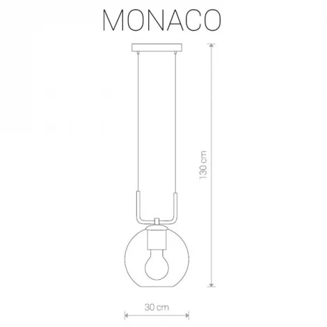 Подвесной светильник Nowodvorski Monaco 9364 (220V, на проводе, шар)