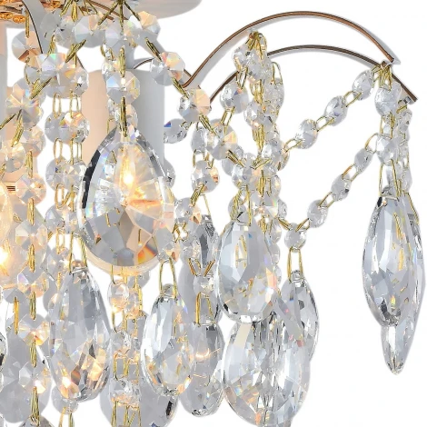 Потолочная люстра хрустальная Reluce 04039-0.3-04 WH+GOLD PN (220V)