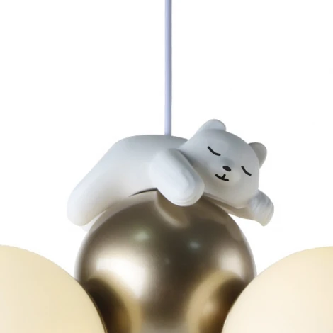 Подвесной светильник для детской шарики Escada Fluff 1102/3S (220V, на проводе, шарики, животные)