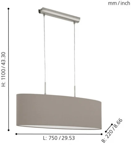 Подвесной светильник Eglo Pasteri 31581 (220V, на проводе)