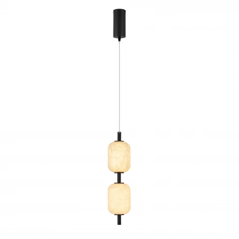Подвесной светильник SP-CARAMELA-HANG-R120-7W Warm2700 (BK, 300 deg, 230V) (Arlight, IP20, Натуральный шелк) 056886