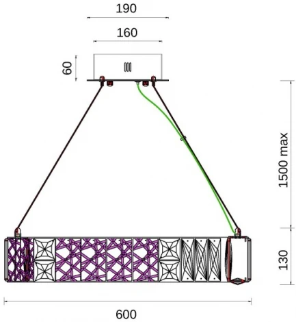 Подвесная люстра Fluorite Ravissement FL1068-6P (LED, 220V, хрусталь, на тросе, круглые)