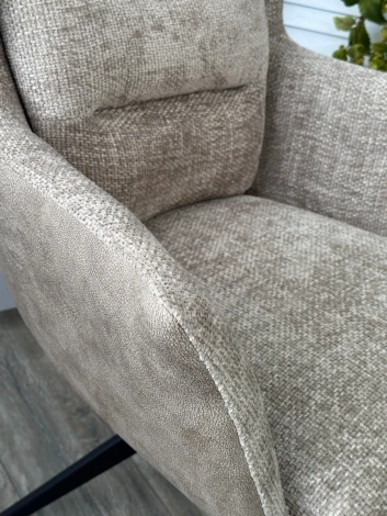 Стул M-City GARLAND 360 град. поворот. HAGA-30 Бежевый, ткань/ GINO-101 Бежевый, ткань/ Черный