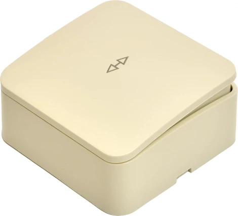 Переключатель одноклавишный (слоновая кость) Stekker София 49478