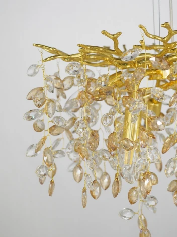 Подвесной светильник Lumina Deco Brevia LDP 8027-600 GD (220V, на тросе, листья, ветки)