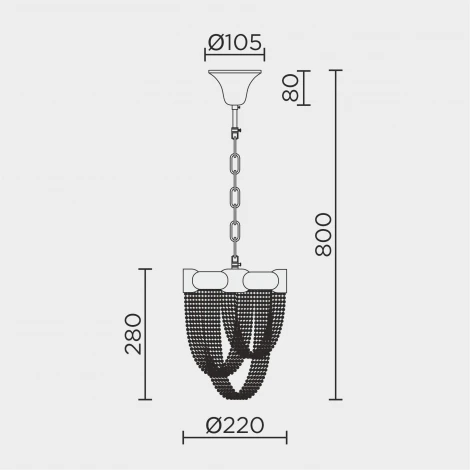 Подвесная люстра хрустальная Modelux ML.316.1 BS