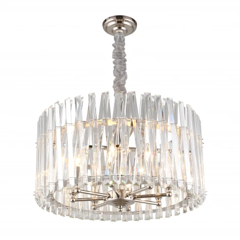 Подвесная люстра Aployt Verene APL.808.03.08 (220V, хрусталь, на цепи, свеча, круглые)