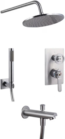 Душевой комплект Bronze de Luxe 1760's Loft 6630CC С ВНУТРЕННЕЙ ЧАСТЬЮ, хром