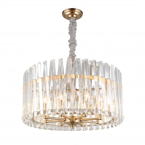 Подвесная люстра Aployt Verene APL.808.13.08 (220V, хрусталь, на цепи, свеча, круглые)