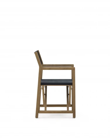 Складное уличное кресло Vilara из акации и текстиля черного цвета La Forma (ex Julia Grup) арт.262381