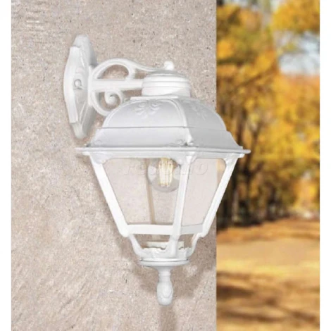 Бра уличное Fumagalli, 1 плафон, белый с прозрачный
