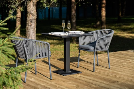 "Каффе" обеденная группа на 2 персоны, цвет "серый гранит" 4SIS арт.УТ-00002210