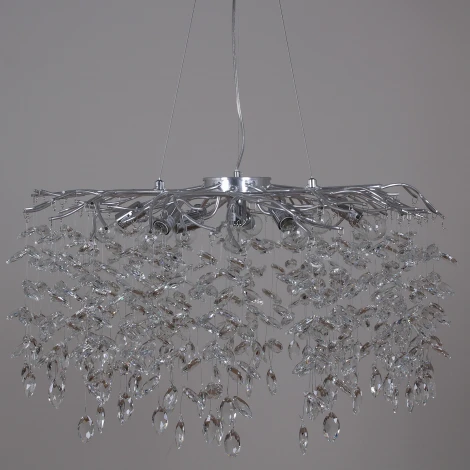 Подвесная люстра хрустальная Reluce 08180-0.4-10 CR (220V, на тросе)