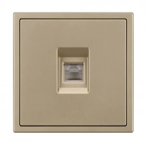 Механизм телефонной розетки SCT-NOBE-MTL1-SFPL-GD (RJ-11, 4C) (Arlight, Золотой песок) 054302