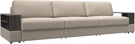 Диван прямой с 2 полками Лига-055 НПБ Лонг Лига Диванов (Велюр) арт.129086