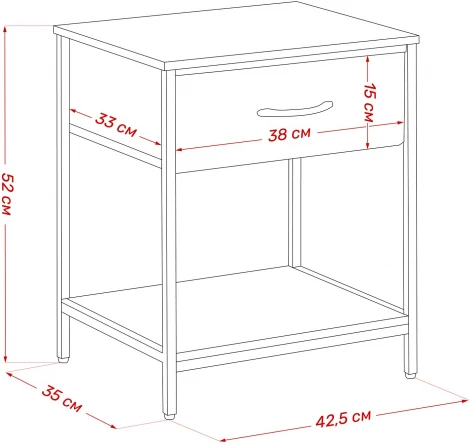 Комод Leset Линкс с ящиком и полкой (к/з), Каркас Белый, ящики Белые Leset (Экокожа/Белый) арт.2500000198106