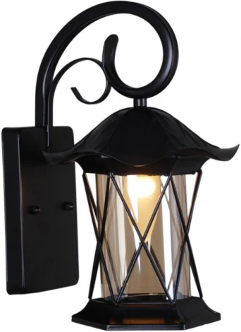 Настенный фонарь уличный Reluce 08281-9.2-001U BK (220V, фонарь, IP44)