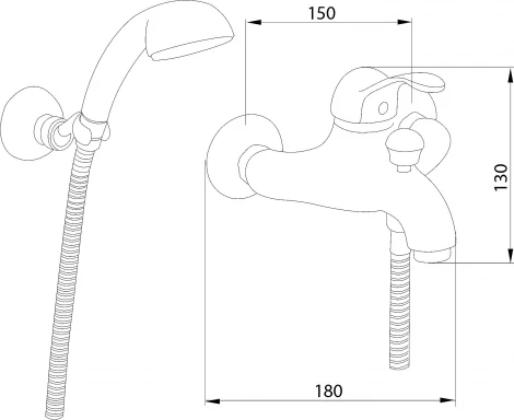 Смеситель M&Z Delizia DLZ00514 для ванны с душем