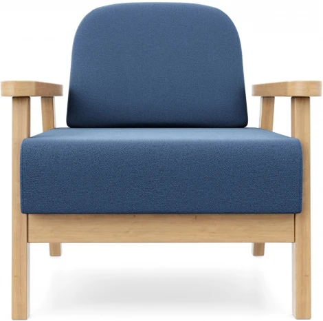 Кресло Arsko Флори береза велюр голубой