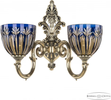 Бра Bohemia Verona 7203B14/2/175 GB P1 U Amber-Blue/H-1I