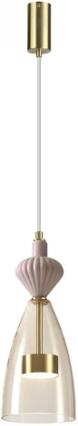 Подвесной светильник каскадный Odeon Light Palleta 5045/12LC античн.бронза/янтарный/металл/стекло/керамика LED 12W 4000К 1400Лм (220V, на проводе)