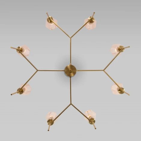 Потолочная люстра на штанге Eurosvet Prism 60143/8 латунь (220V)