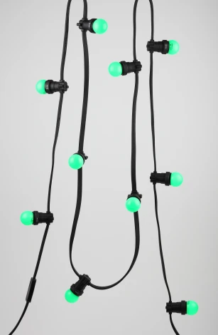 Лампочка светодиодная зеленая для Белт-лайт E27 1W ЭРА ERAGL45-E27