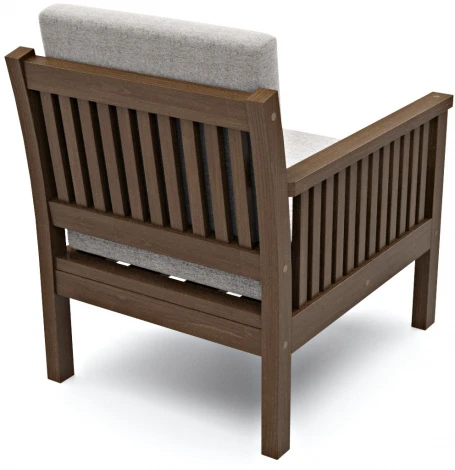 Кресло Arsko Норман орех серая рогожка