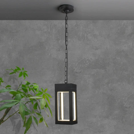 Уличный светильник подвесной Elektrostandard Frame 1528 TECHNO LED черный (220V, на цепи, IP54)