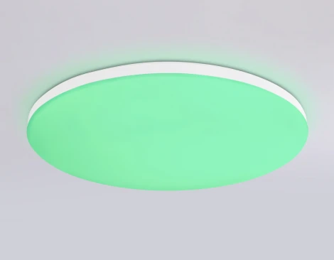 Потолочный светильник RGB круглый светодиодный с пультом и управлением смартфоном Ambrella ORBITAL FZ2002 (220V, умный дом - Алиса, Tuya Smart, Алекса, Smart Home, круглые, IP54)