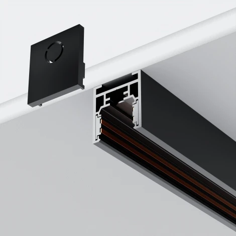 Заглушки для накладного магнитного шинопровода Exility Maytoni Accessories for tracks Exility TRAM034EC-41B