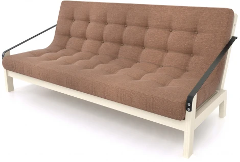 Диван Arsko Локи беленый дуб коричневая рогожка