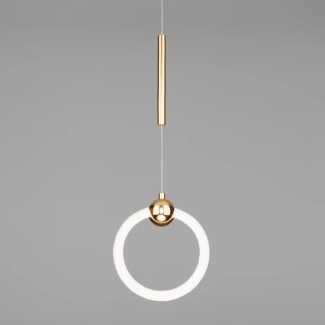 Подвесной светильник Eurosvet Rim 90165/1 золото (LED, 220V, на проводе, кольцо)