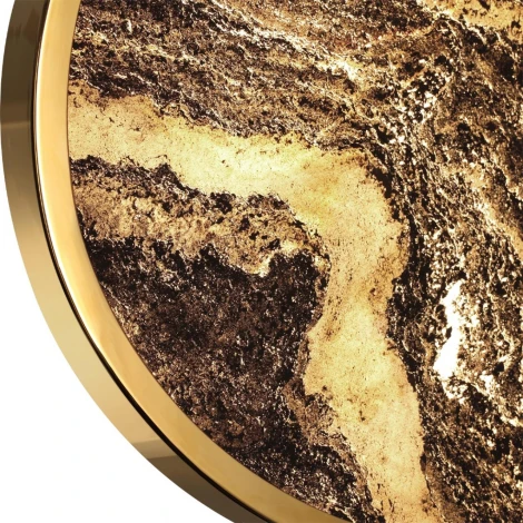 Настенно-потолочный светильник Odeon Light Bergi 5079/30L зол/серо-бежевый/металл/натур.камень/акрил с переключ.цветов.темпер. LED 30W 3000К/4000K/6000K (220V, круглые)