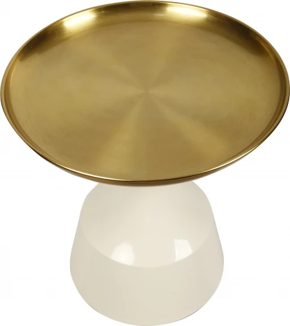 Столик журнальный Ажур SX-61, 51x54 см, белый/золото IST-CASA