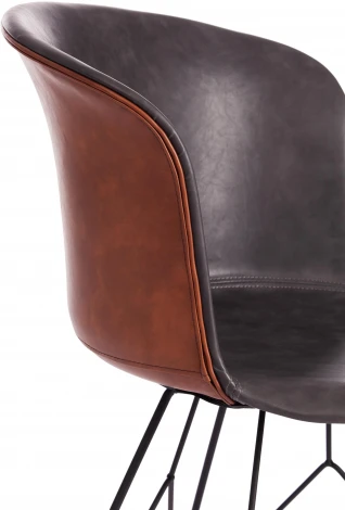 Стул KRANZ (mod. 9322М) экокожа / пластик , 53 х 55 45 76,5, Grey (Cерый) 7 Brown (Коричневый) 9 черный Tetchair 15513