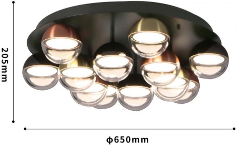 Потолочная люстра Favourite Luna 4371-12C (LED, 220V, шар, круглые)