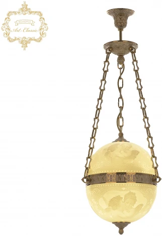 Подвесной светильник Art Classic 34.10 34.1000P.30.GW.Angel (220V, на цепи, шар)