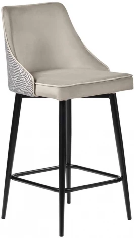 Стул полубарный Dave латте с жаккардом, с поворотным механизмом Bradex Home арт.RF 0203