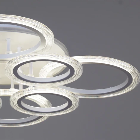 Потолочная люстра светодиодная на штанге с пультом Reluce 09812-3.3-4+4A WH (RGB) (220V)