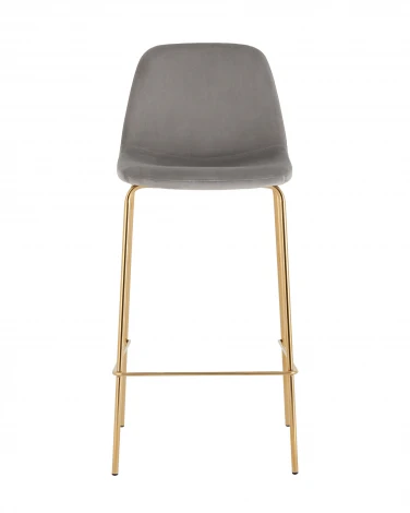 Стул барный Stool Group Валенсия SN велюр серый золотые ножки УТ000036445