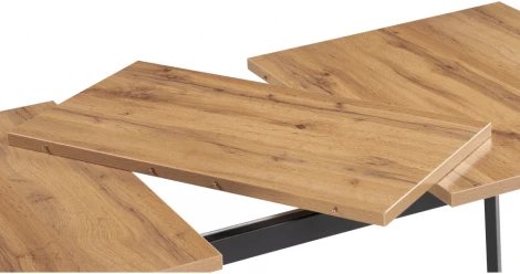 Стол раскладной Notta Колон Лофт 120 25 мм черный матовый / дуб вотан 489606