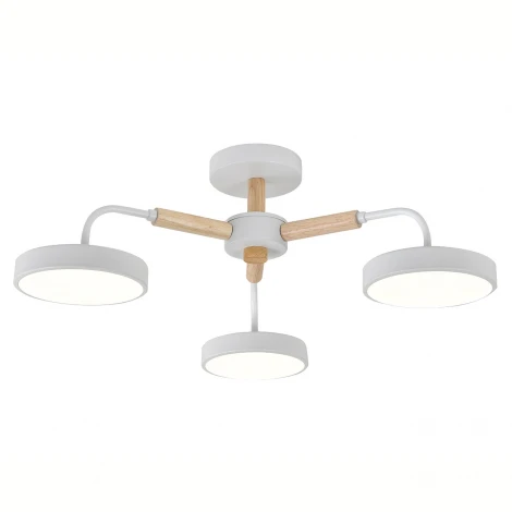 Потолочная люстра на штанге Kaori Escada 10270/ LED 60W White/Wood