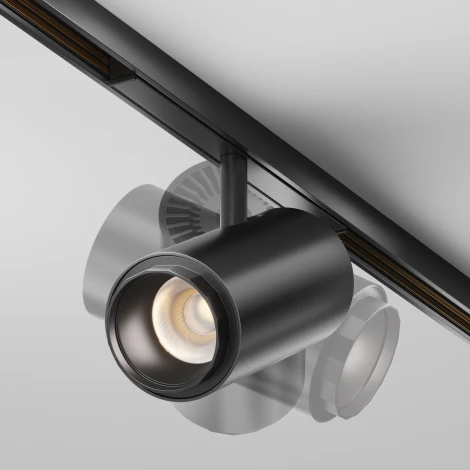 Трековый светильник низковольтный светодиодный 48V 12W 3000К Maytoni Technical Focus Zoom TR244-12W3K-B