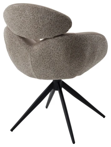 Стул ГУННАР (GUNNAR) 360 град, цвет БЕЖЕВЫЙ VEGA-11 / MIAMI-160, ткань / ЧЕРНЫЙ каркас, ®DISAUR M-City 64847