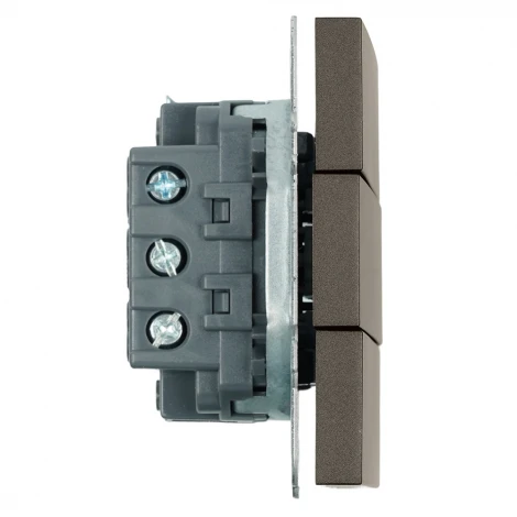 Выключатель трехклавишный (антрацит, soft touch) Stekker Эмили 49922